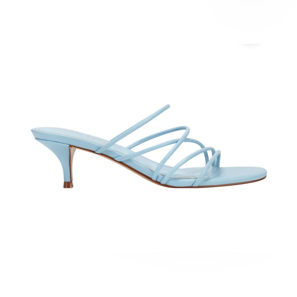 Marc Fisher Light Blue Strappy Kitten Heel Sandal - Picture 2 of 8